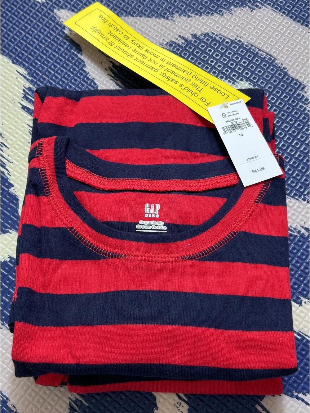 Size 12 yrs Gap 100% Organic Cotton Stripe PJ Set - by Loving Kindness Everyday - Picture 7 of 9